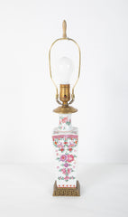 Pair of Early 20th Century Famille Rose Porcelain Lamps