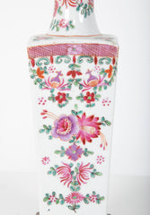 Pair of Early 20th Century Famille Rose Porcelain Lamps