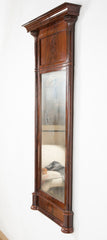 French Pier Mirror with Crotched Mahogany Detail