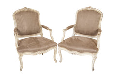 Mid 18th Century Pair of Louis XV Fauteuils