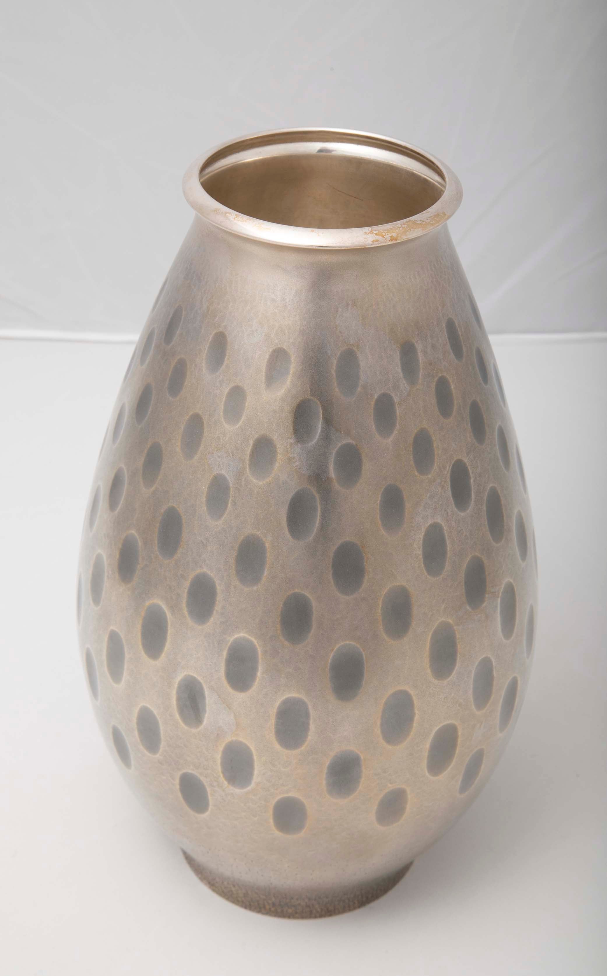 Jungin 'Pure Silver' Thumbprint Vase for Mitsukoshi