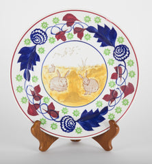 English "Rabbitware" Plates with Various Scenes & Patterns