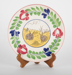 English "Rabbitware" Plates with Various Scenes & Patterns