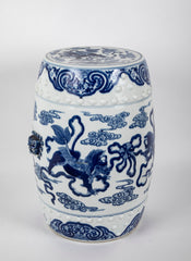 Chinese Blue & White Porcelain Garden Seat