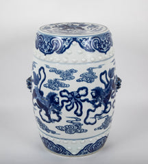 Chinese Blue & White Porcelain Garden Seat