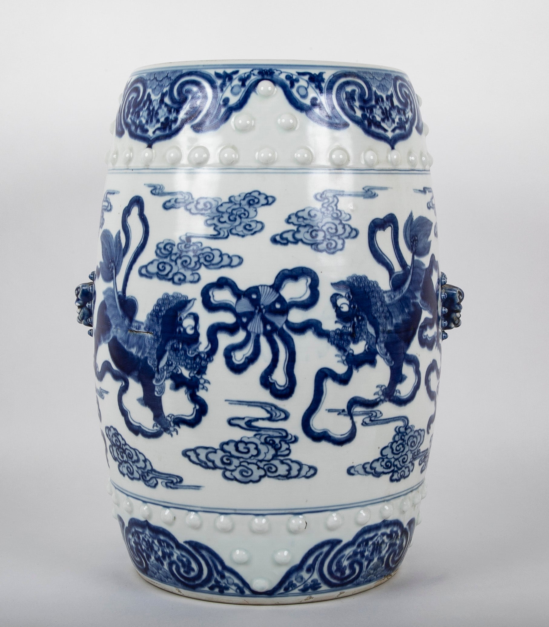 Chinese Blue & White Porcelain Garden Seat
