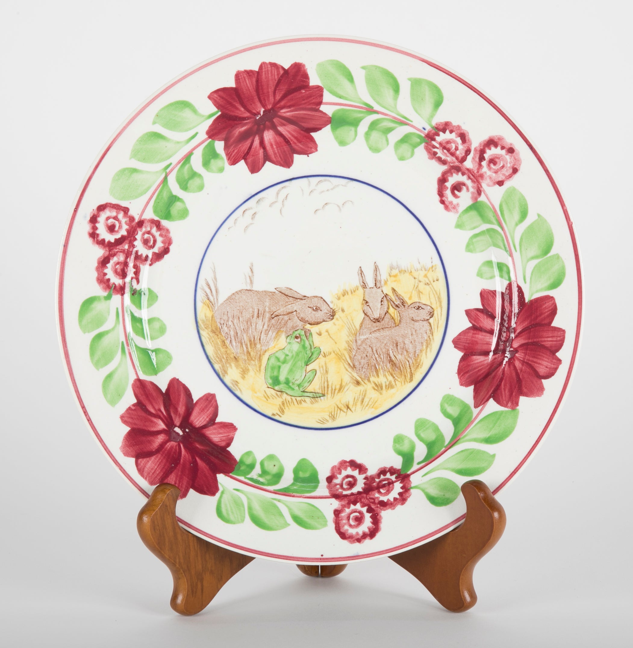 English "Rabbitware" Plates with Various Scenes & Patterns