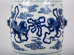 Chinese Blue & White Porcelain Garden Seat