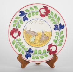 English "Rabbitware" Plates with Various Scenes & Patterns