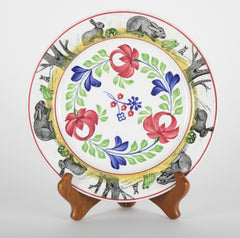 English "Rabbitware" Plates with Various Scenes & Patterns