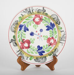 English "Rabbitware" Plates with Various Scenes & Patterns
