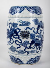 Chinese Blue & White Porcelain Garden Seat