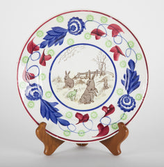 English "Rabbitware" Plates with Various Scenes & Patterns