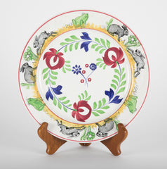 English "Rabbitware" Plates with Various Scenes & Patterns