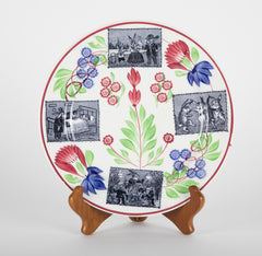 Rare Late 19th / Early 20th Century English "Rabbitware" Plate