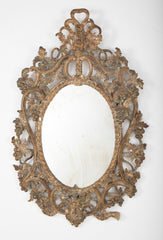 George I Period Mirror with Grape Vine Motif Frame