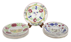 English "Rabbitware" Plates with Various Scenes & Patterns