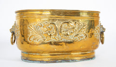 Early 19th Century Extra Large English Brass Jardiniere on Later Stand