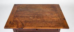 Early 18th Century Scrubbed Pine Top Tavern Table with Old Stain Base