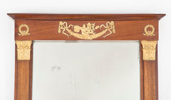 Empire Mahogany & Gilt Bronze Mounted Console with Mirror