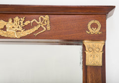 Empire Mahogany & Gilt Bronze Mounted Console with Mirror