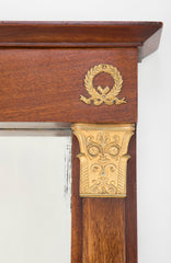 Empire Mahogany & Gilt Bronze Mounted Console with Mirror