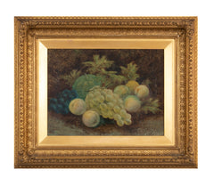 Pair of 19th Century Oil on Canvas Still Life Fruit Paintings