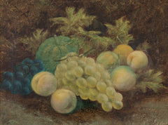 Pair of 19th Century Oil on Canvas Still Life Fruit Paintings