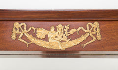 Empire Mahogany & Gilt Bronze Mounted Console with Mirror