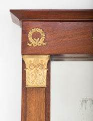 Empire Mahogany & Gilt Bronze Mounted Console with Mirror