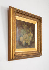 Pair of 19th Century Oil on Canvas Still Life Fruit Paintings