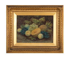 Pair of 19th Century Oil on Canvas Still Life Fruit Paintings