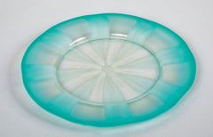 A Signed Tiffany Favrile Pastel Glass Plate