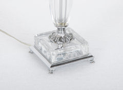 A Pair of Fine Quality Crystal Candlestick Lamps