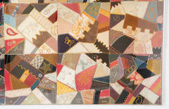 A Framed Four X Four Paneled Crazy Quilt