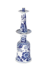 A Pair of 19th Century Signed Blue & White Chinese Candlesticks