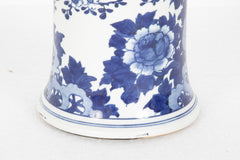 A Pair of 19th Century Signed Blue & White Chinese Candlesticks