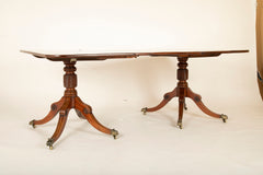 A Two Pedestal English Regency Mahogany Dining table