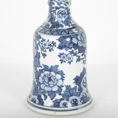 A Pair of 19th Century Signed Blue & White Chinese Candlesticks