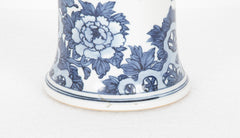 A Pair of 19th Century Signed Blue & White Chinese Candlesticks
