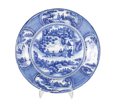 A Pair of 18th Century Delft Blue & White Chargers