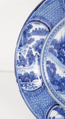 A Pair of 18th Century Delft Blue & White Chargers