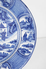 A Pair of 18th Century Delft Blue & White Chargers