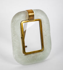 A Mid-Century Italian Barovier & Toso Swirled Glass Picture Frame