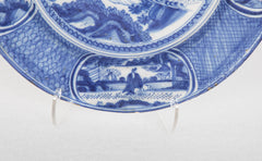 A Pair of 18th Century Delft Blue & White Chargers