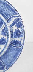 A Pair of 18th Century Delft Blue & White Chargers