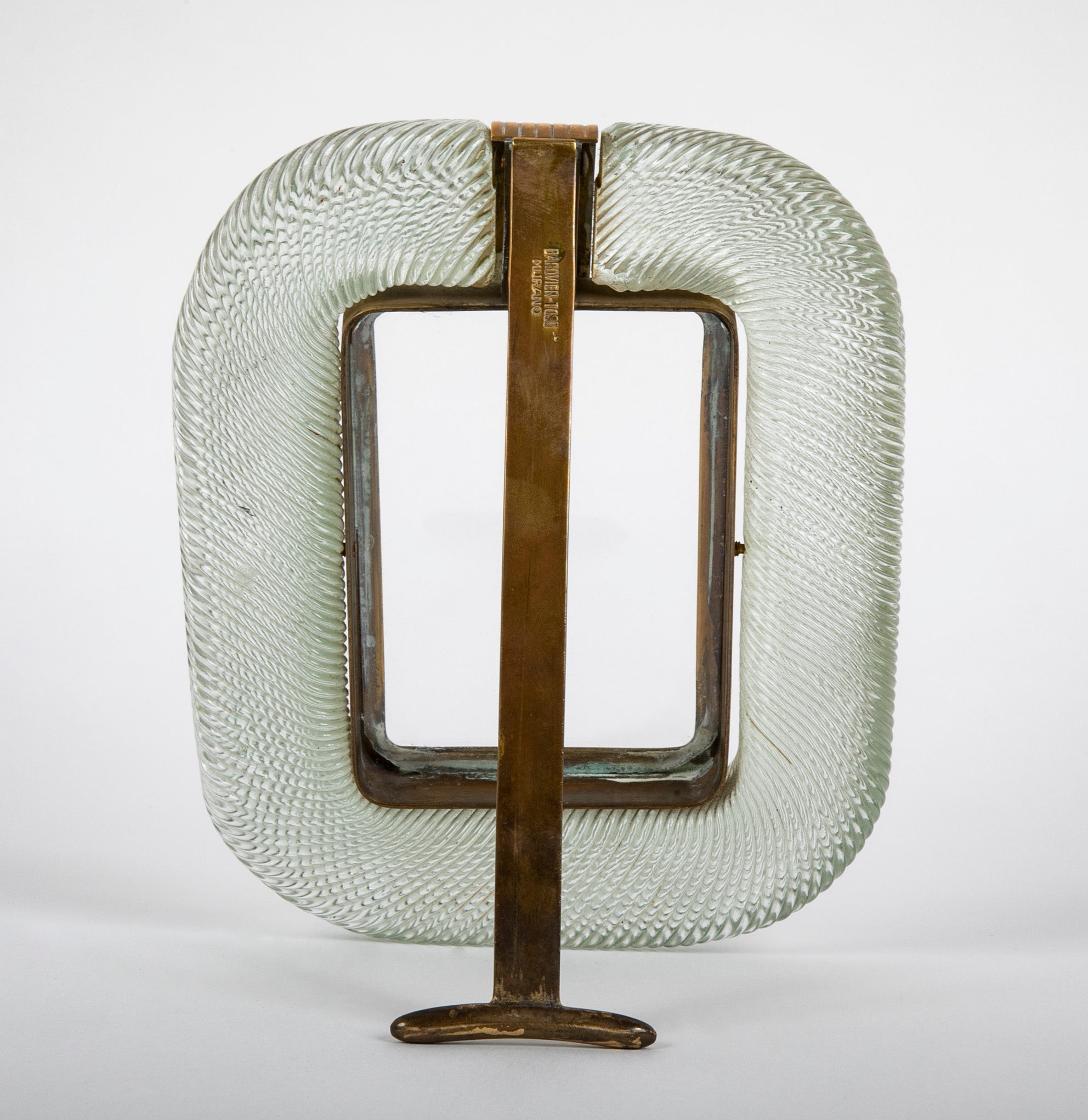 A Mid-Century Italian Barovier & Toso Swirled Glass Picture Frame