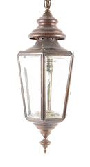 A Patinated Brass Lantern