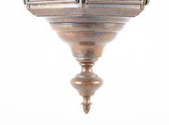 A Patinated Brass Lantern