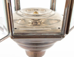 A Patinated Brass Lantern